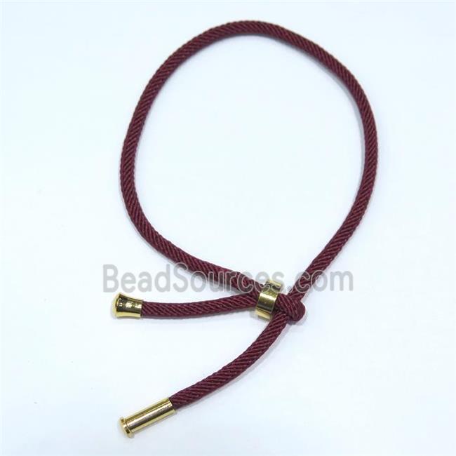 darkred nylon bracelet, resized