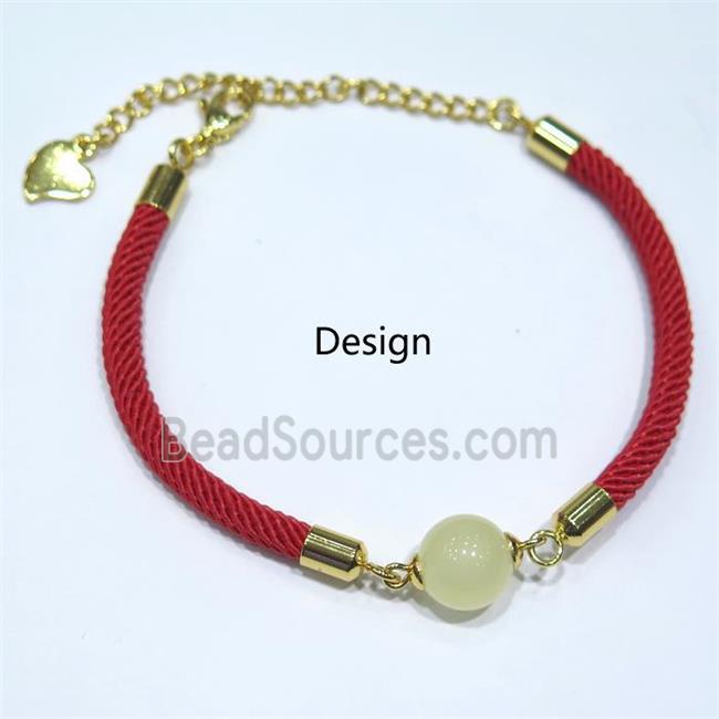 red nylon cord for bracelet