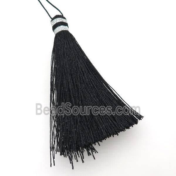 black Nylon wire tassel pendants