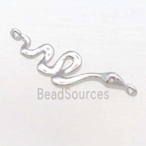 copper snake connector, platinum plated