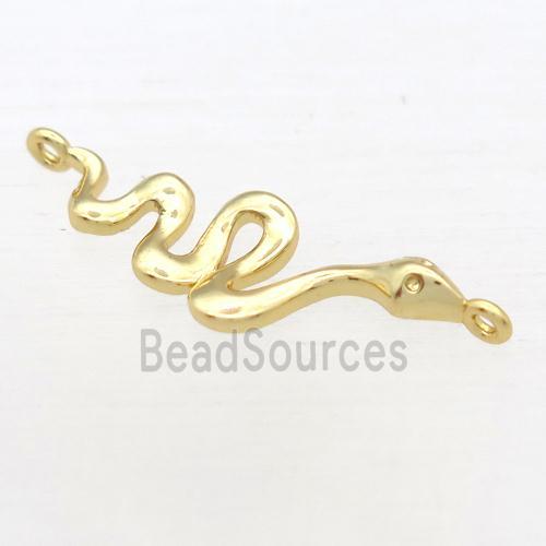 copper snake connector, gold plated