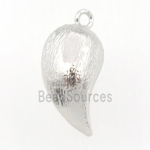 copper Pepper pendant, brushed, silver plated