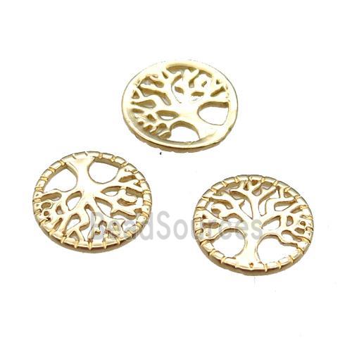 copper connector, tree of life, gold plated