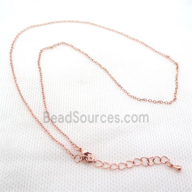 copper Necklace Chain, rose gold