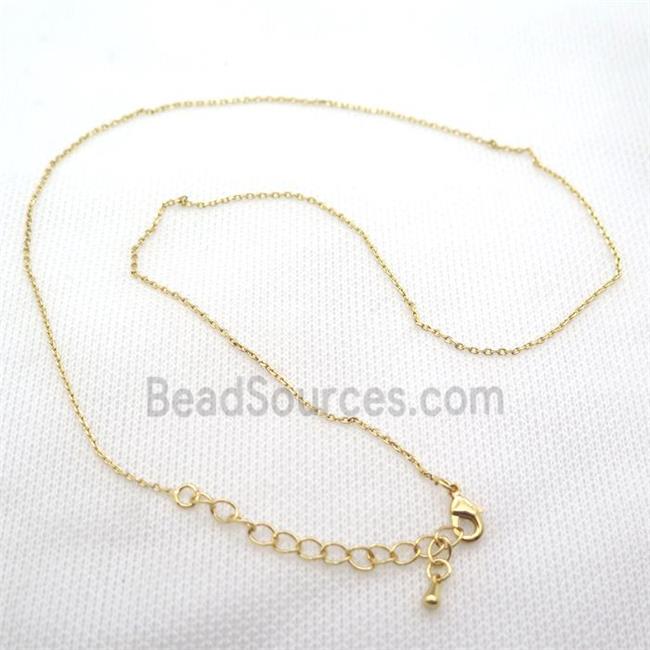 copper Necklace Chain, gold plated