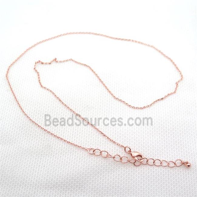 copper Necklace Chain, rose gold