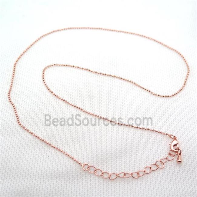 copper Necklace Chain, rose gold