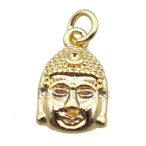 copper buddha pendant, gold plated