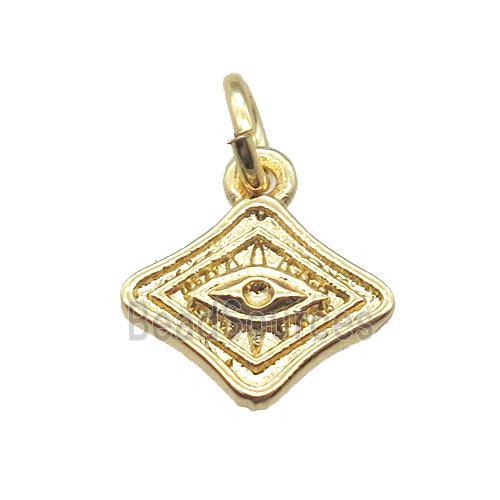 copper eye pendant, gold plated