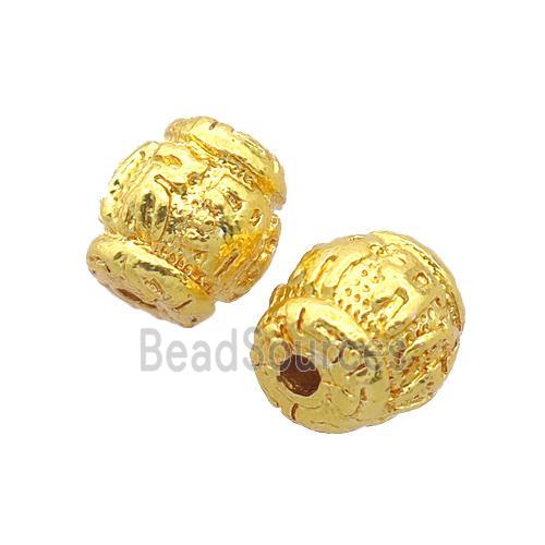 copper barrel beads, unfade, gold plated