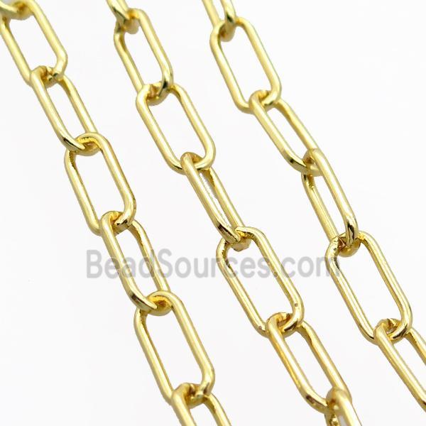 Copper Paperclip Chain Gold Plated