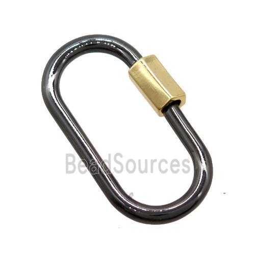 copper Carabiner locker, black plated