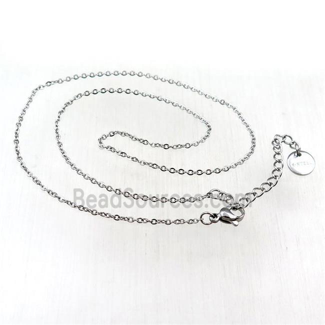 Stainless Steel necklace, platinum plated