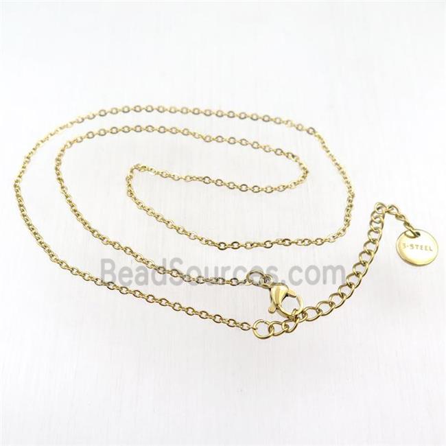 Stainless Steel Necklace Chain Gold Plated