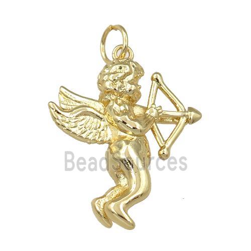 copper CUPID pendant, gold plated