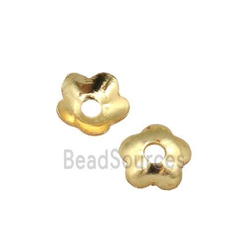 copper beadcaps, unfaded, gold plated