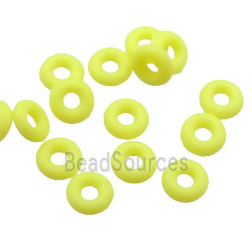 yellow rubber spacer beads