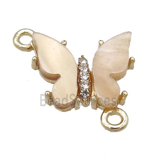 brown Resin Butterfly Connector, gold plated