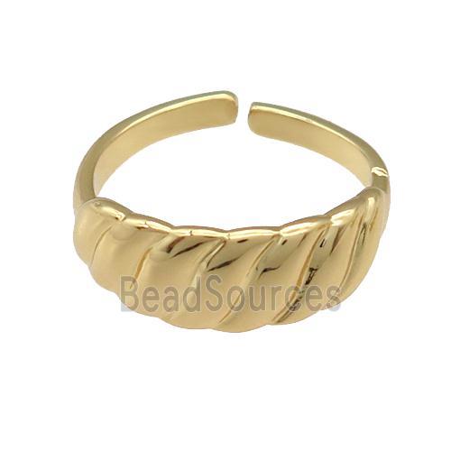 copper Ring, gold plated