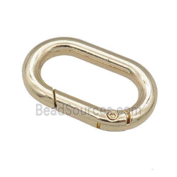 copper carabiner clasp, gold plated