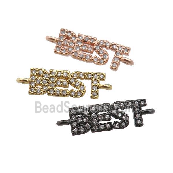 copper BEST connector pave zircon, mixed