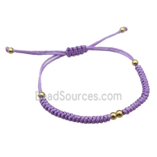 purple nylon Bracelet, adjustable