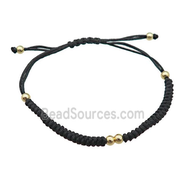 black nylon braclet, adjustable