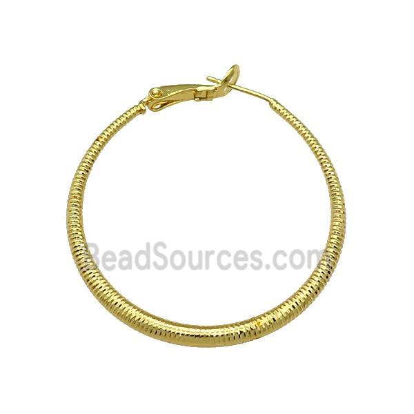 copper Hoop Earring, gold plated