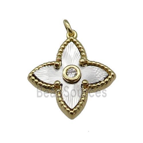 copper star pendant, platinum plated