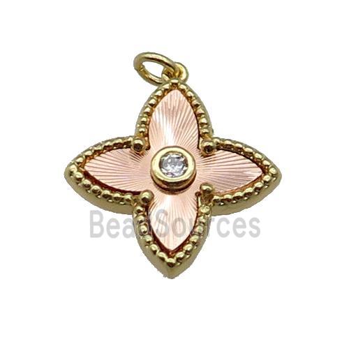 copper star pendant, rose gold