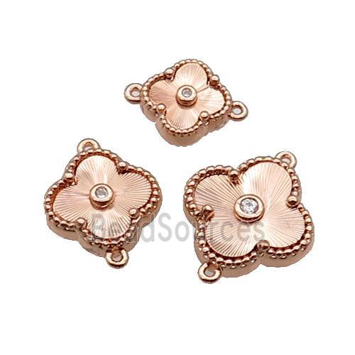 copper Clover connector, rose gold