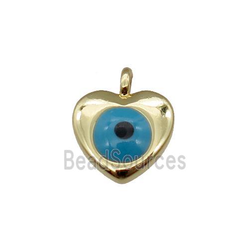 copper Hearteye pendant, gold plated