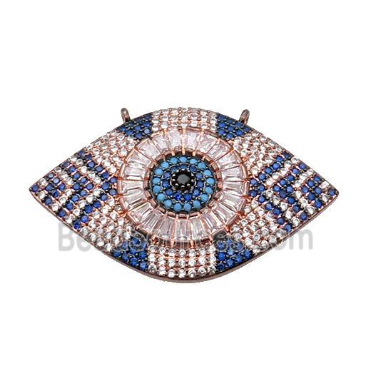 copper Eye pendant pave zircon, rose gold