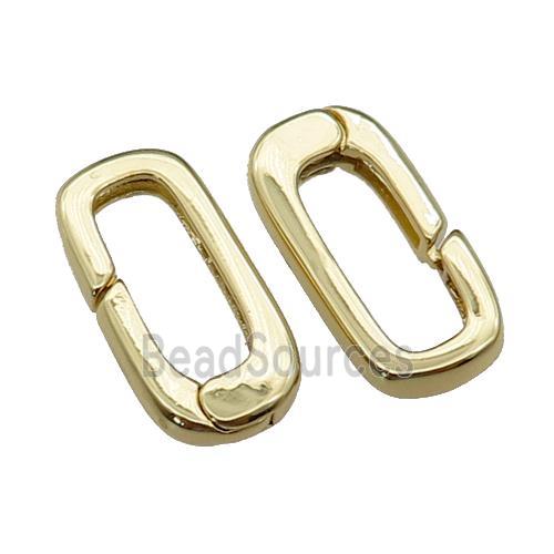 copper Carabiner Clasp, gold plated