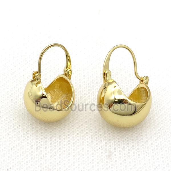 copper Hook Earring bag gold plated