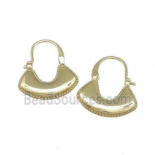 copper Hook Earring bag gold plated