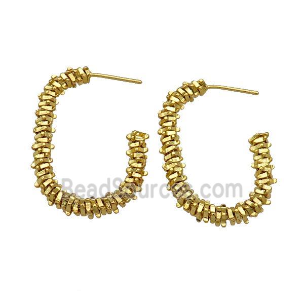 Copper Stud Earring Gold Plated