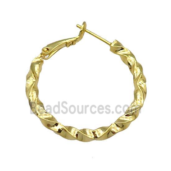 Copper Hoop Earring Gold Plated