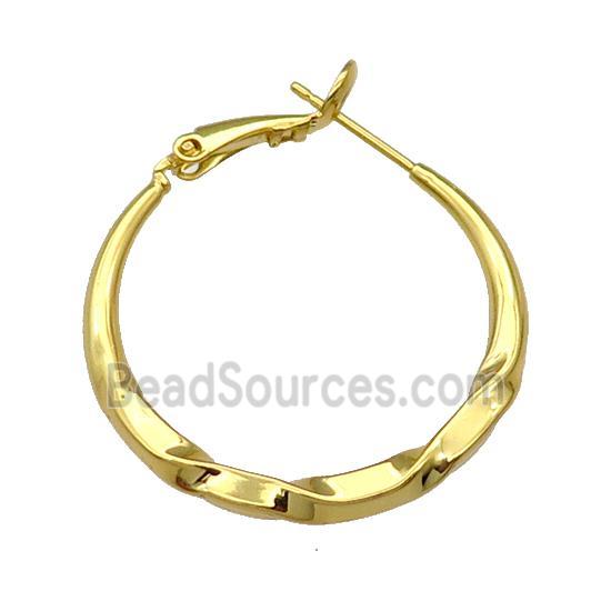 Copper Hoop Earring Gold Plated