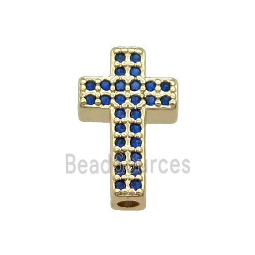 copper bead pave zircon, gold plated