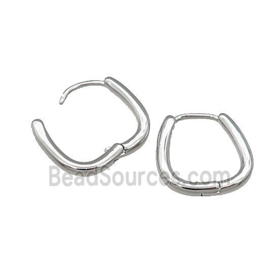 Copper Latchback Earring Platinum Plated