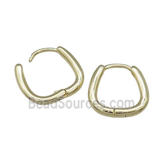 Copper Latchback Earring Gold Plated