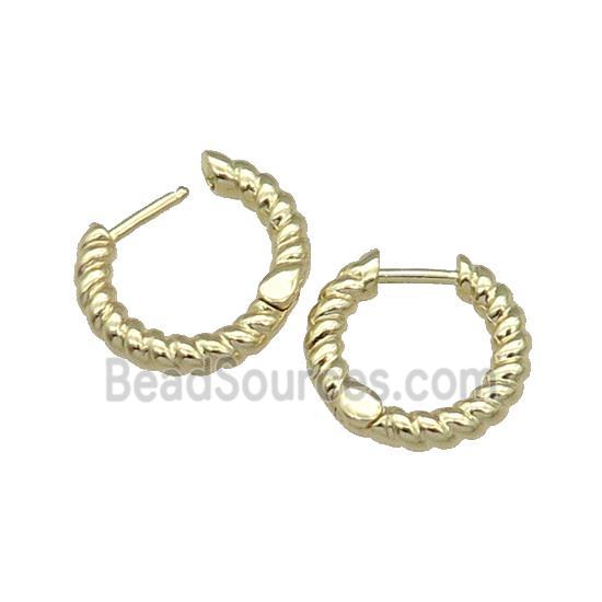 Copper Latchback Earring Gold Plated