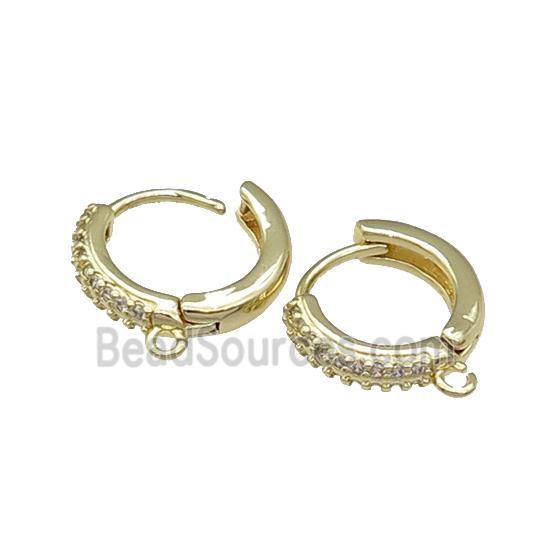 Copper Latchback Earring Accessories With Loop Gold Plated