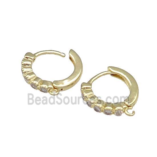 Copper Latchback Earring Accessories With Loop Gold Plated