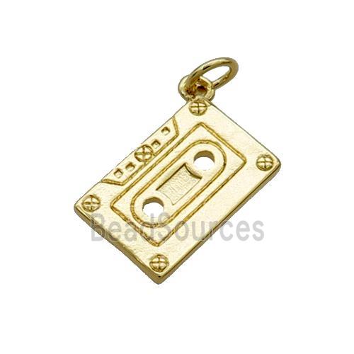 Copper MagneticTape Pendant Gold Plated