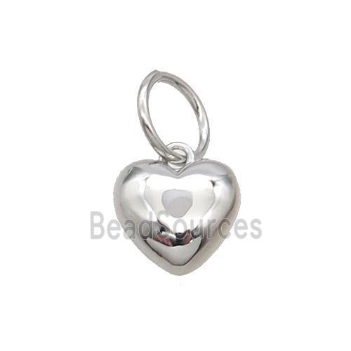 Copper Heart Pendant Platinum Plated