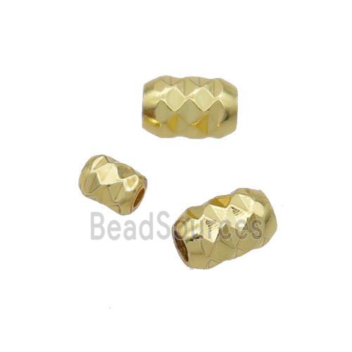 Copper Tube Beads 18K Gold Plated