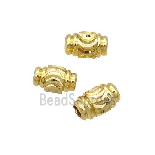 Copper Tube Beads 18K Gold Plated