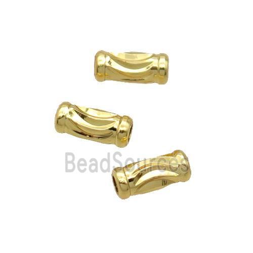 Copper Tube Beads 18K Gold Plated